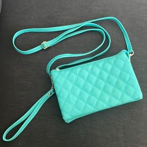 New crossbody teal blue purse